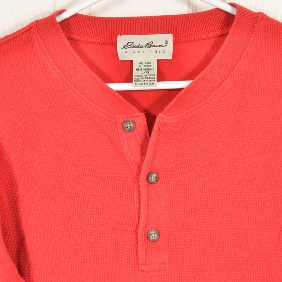 Eddie Bauer L Cotton Henley - Picture 2 of 4